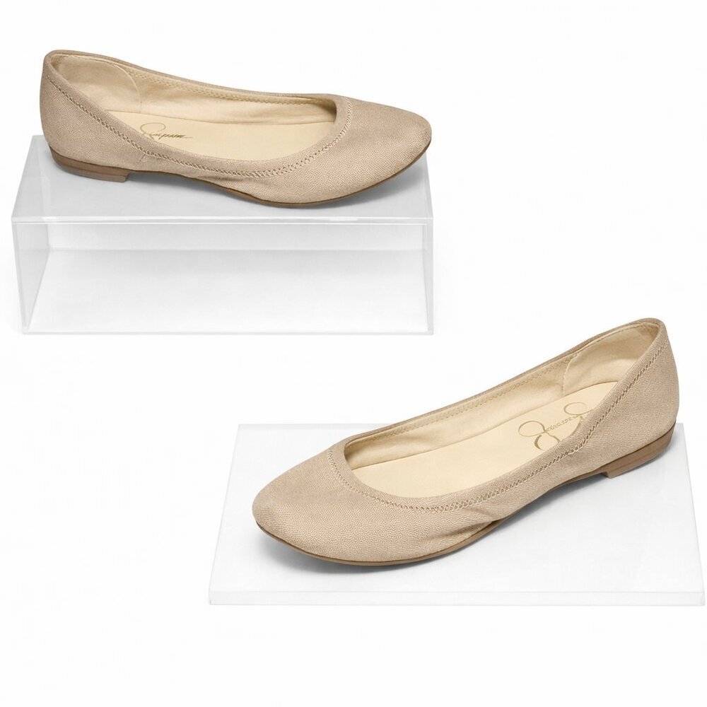 JESSICA SIMPSON Evalin Tan Ballet Flats Size 6M